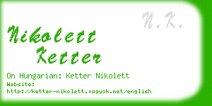 nikolett ketter business card